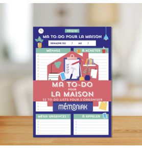 Ma to-do maison Mémoniak : 52 to-do lists pour s’organiser