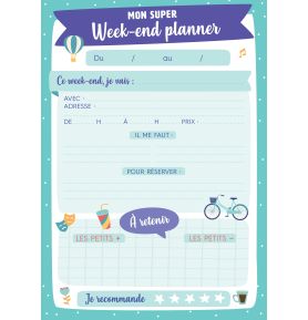 Mon week-end planner pour organiser mes super sorties Mémoniak